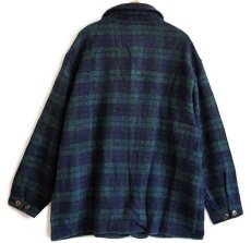 画像2: 90s USA製 Woolrichウールリッチ ブラックウォッチ タータンチェック ウールコート (2)