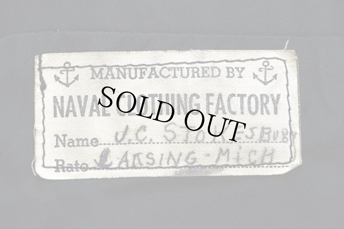 画像4: 40s 米軍 U.S.NAVY NAVAL 10ボタン メルトン ウール ピーコート 濃紺 (4)