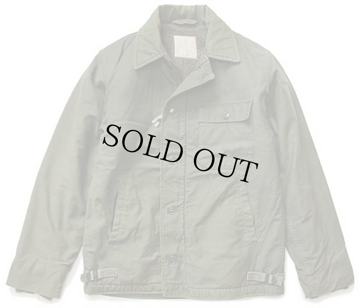 画像2: 70s 米軍 U.S.NAVY A-2 ステンシル デッキジャケット オリーブグリーン S (2)