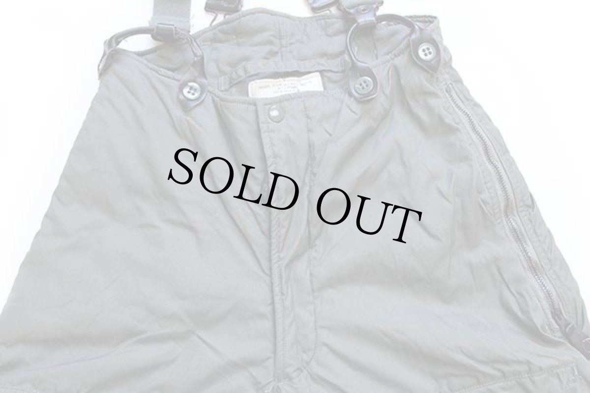 画像4: 80s 米軍 USAF F-1B キルティングライナー フライトパンツ サスペンダー付き セージグリーン 28 (4)