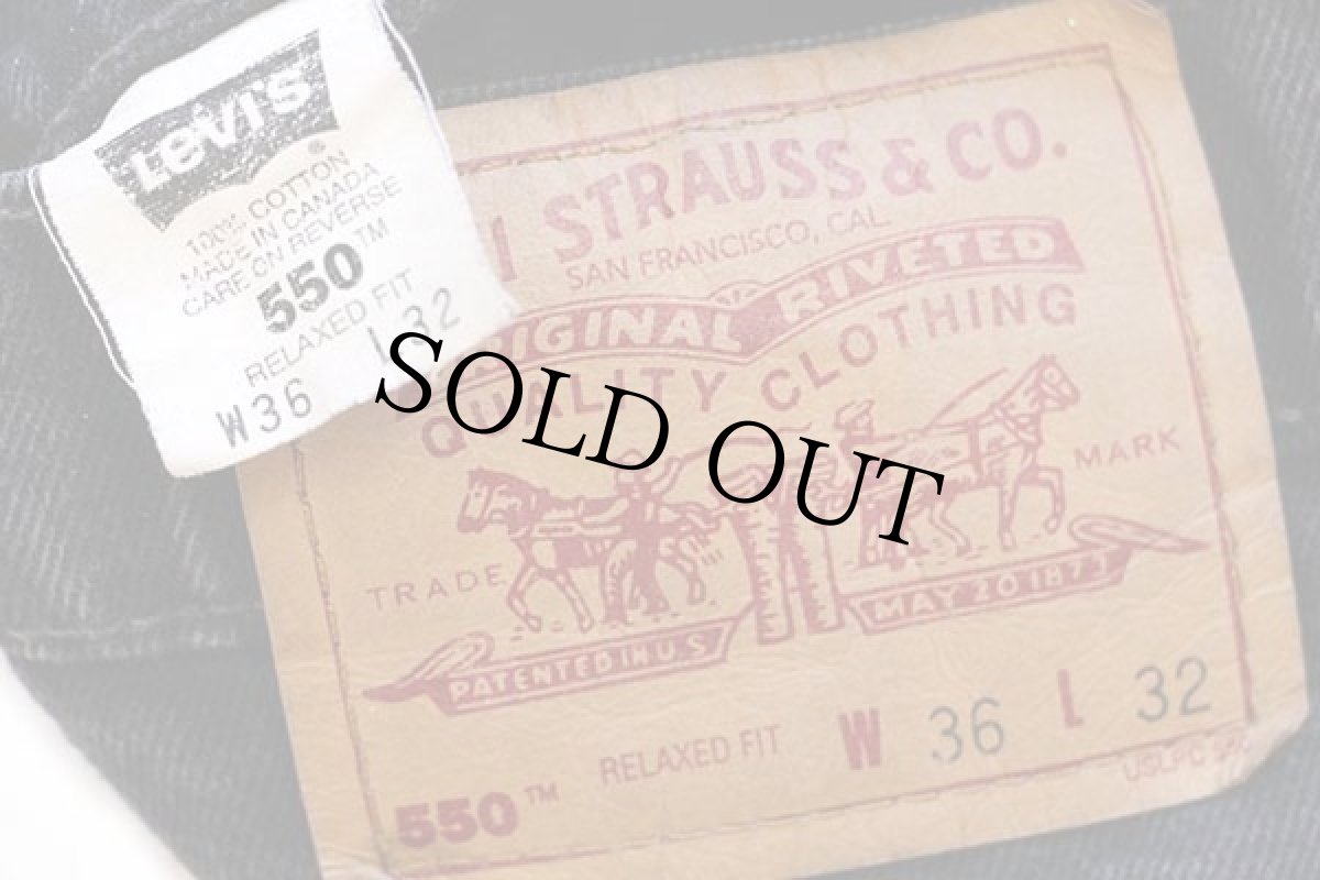 画像6: 90s カナダ製 Levi'sリーバイス 550 ブラック デニムパンツ w36 L32★70 (6)