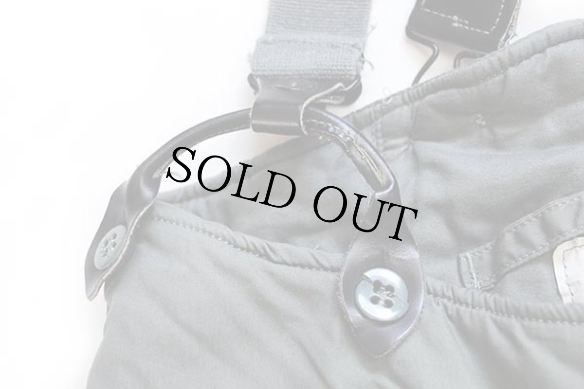 画像8: 80s 米軍 USAF F-1B キルティングライナー フライトパンツ サスペンダー付き セージグリーン 28 (8)