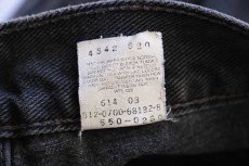 画像7: 00s USA製 Levi'sリーバイス 550 ブラック デニムパンツ w38 L30★69 (7)