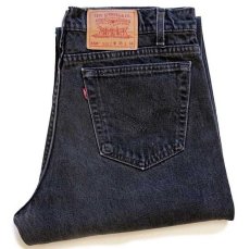 画像1: 90s USA製 Levi'sリーバイス 550 ブラック デニムパンツ w35 L34★59 (1)