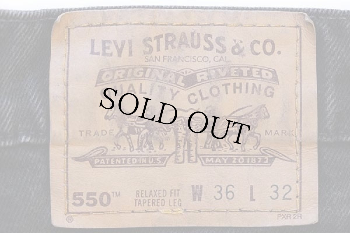 画像6: 90s USA製 Levi'sリーバイス 550 ブラック デニムパンツ w36 L32★62 (6)