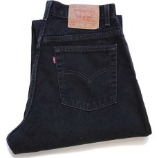 画像1: 00s USA製 Levi'sリーバイス 550 ブラック デニムパンツ 14 MIS M★101 (1)