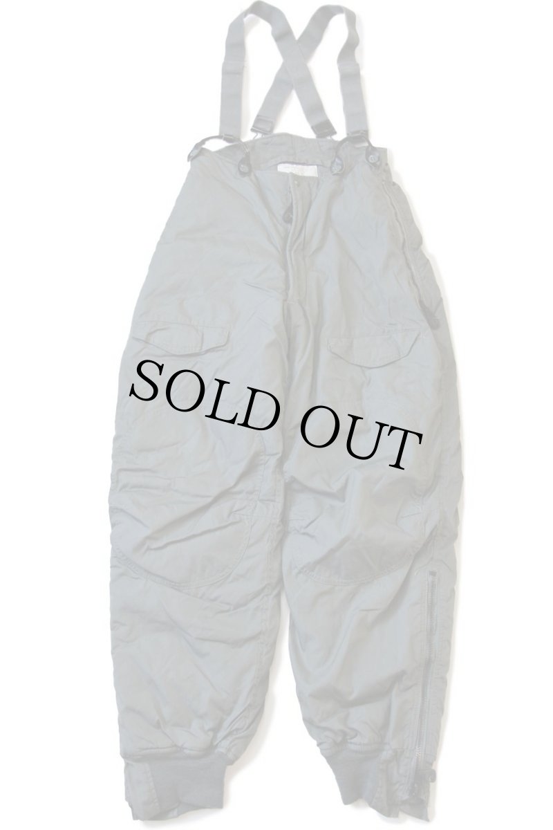 画像2: 80s 米軍 USAF F-1B キルティングライナー フライトパンツ サスペンダー付き セージグリーン 28 (2)