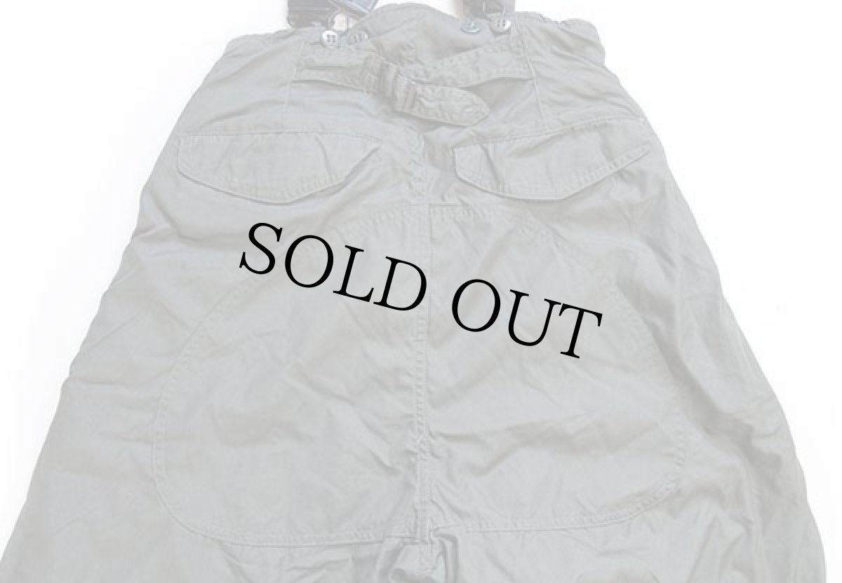 画像5: 80s 米軍 USAF F-1B キルティングライナー フライトパンツ サスペンダー付き セージグリーン 28 (5)