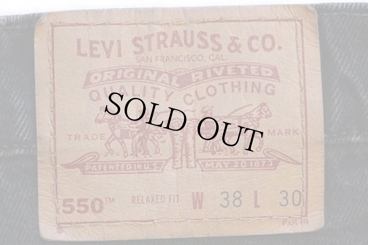 画像6: 90s USA製 Levi'sリーバイス 550 ブラック デニムパンツ w38 L30★72 (6)