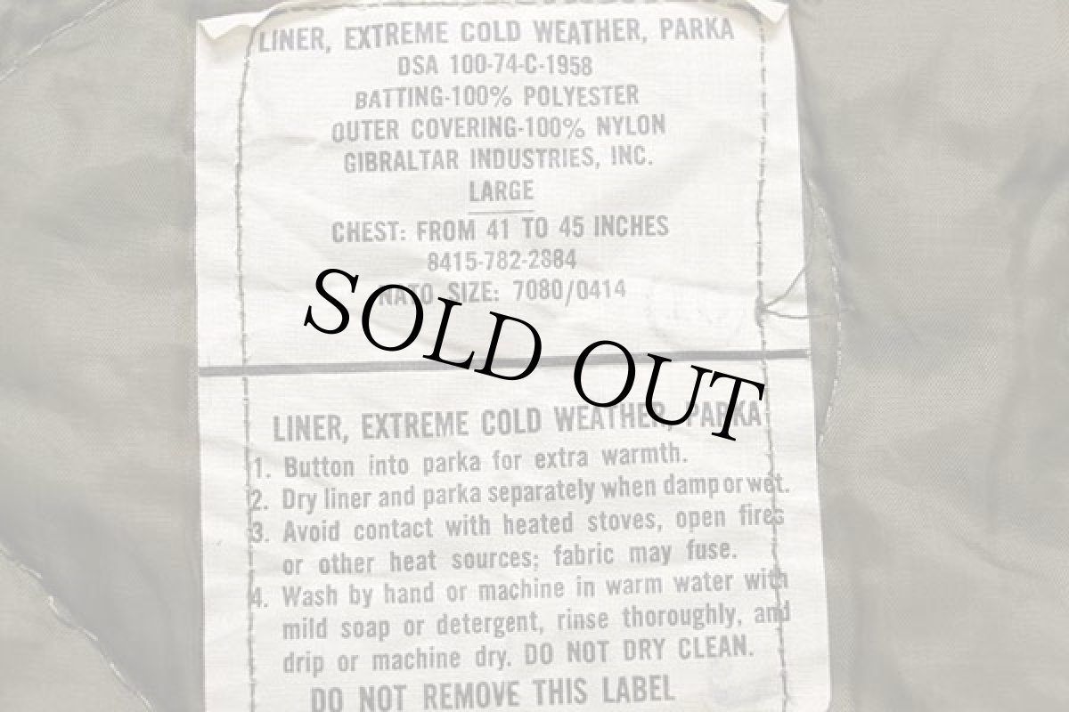 画像4: 70s 米軍 U.S.ARMY M-65 パーカー ツートン ナイロン キルティングライナー オリーブ L★モッズコート (4)