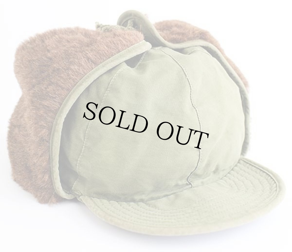 画像2: 50s 米軍 U.S.ARMY M-51 アルパカ パイルキャップ オリーブグリーン 6 3/4★M-Q1 (2)