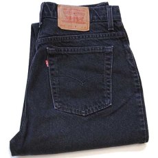 画像1: 90s USA製 Levi'sリーバイス 521 ブラック デニムパンツ 14 SHT (1)