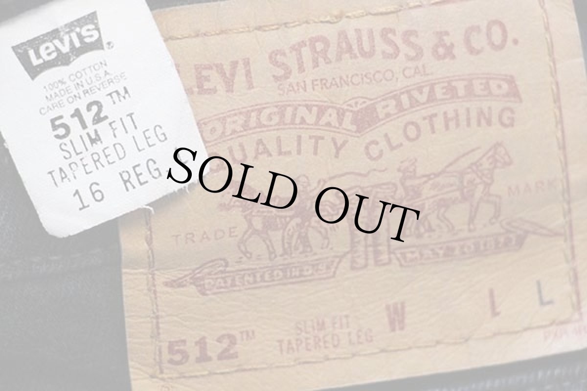 画像6: 90s USA製 Levi'sリーバイス 512 ブラック デニムパンツ 16 REG. L★05 (6)