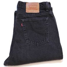 画像1: 90s USA製 Levi'sリーバイス 512 ブラック デニムパンツ 16 REG. L★05 (1)