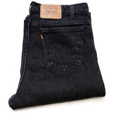 画像1: 90s USA製 Levi'sリーバイス 518 ブラック デニムパンツ w40 L32 (1)