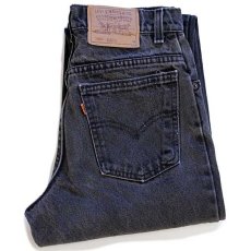 画像1: 90s USA製 Levi'sリーバイス 10950 ブラック デニムパンツ 7 MED (1)