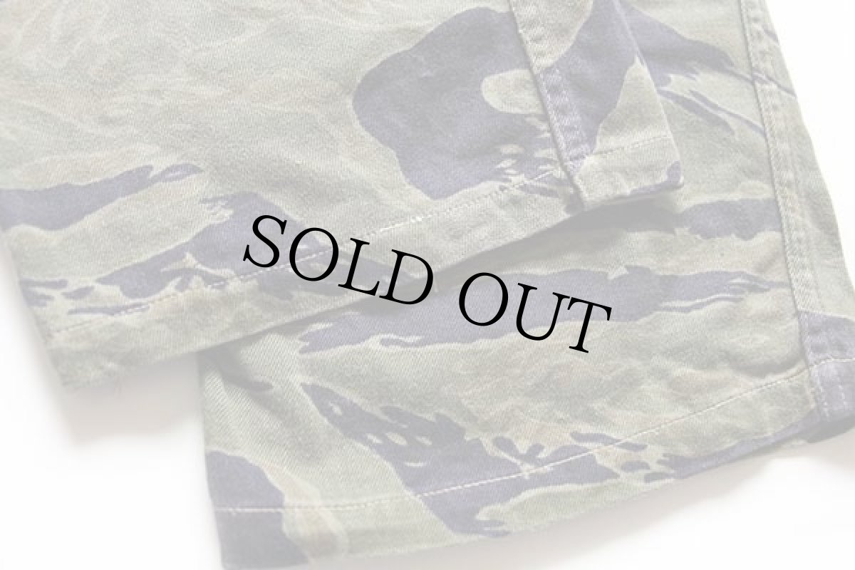 画像6: 60s ベトナム タイガーカモ コットン カーゴパンツ w27 (6)