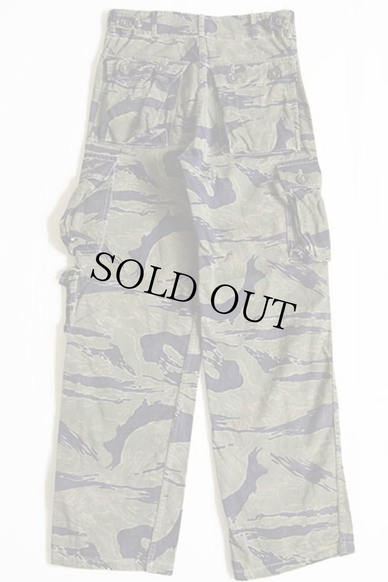 画像3: 60s ベトナム タイガーカモ コットン カーゴパンツ w27 (3)