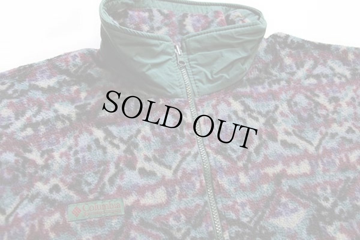 画像3: 90s USA製 Columbiaコロンビア 総柄 ライナー フリースジャケット XL (3)