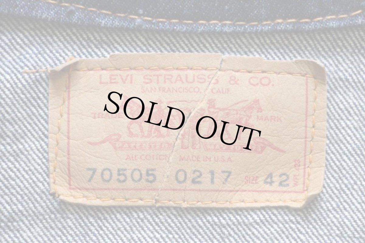 画像4: 60s USA製 LEVI'Sリーバイス 70505 BIGE デニムジャケット 42 (4)