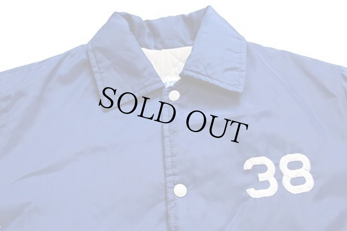 画像3: 90s カナダ製 ASTRO 38 刺繍 キルティングライナー ナイロン コーチジャケット 青 38 (3)