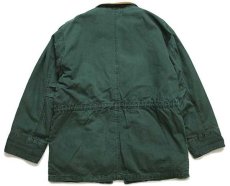 画像2: 90s TWEED RIVER OUTFITTER キルティングライナー付き コットン キャンバス フィールドコート 緑★ジャケット (2)