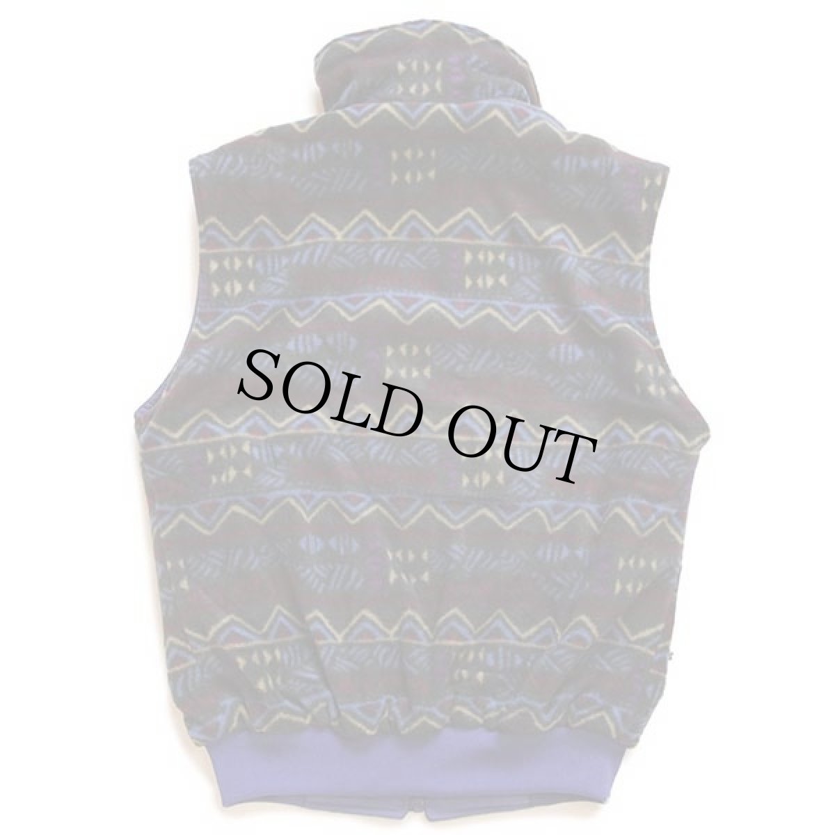 画像2: 90s Columbiaコロンビア リバーシブル 総柄 フリース×ナイロン ベスト 青紫 S (2)