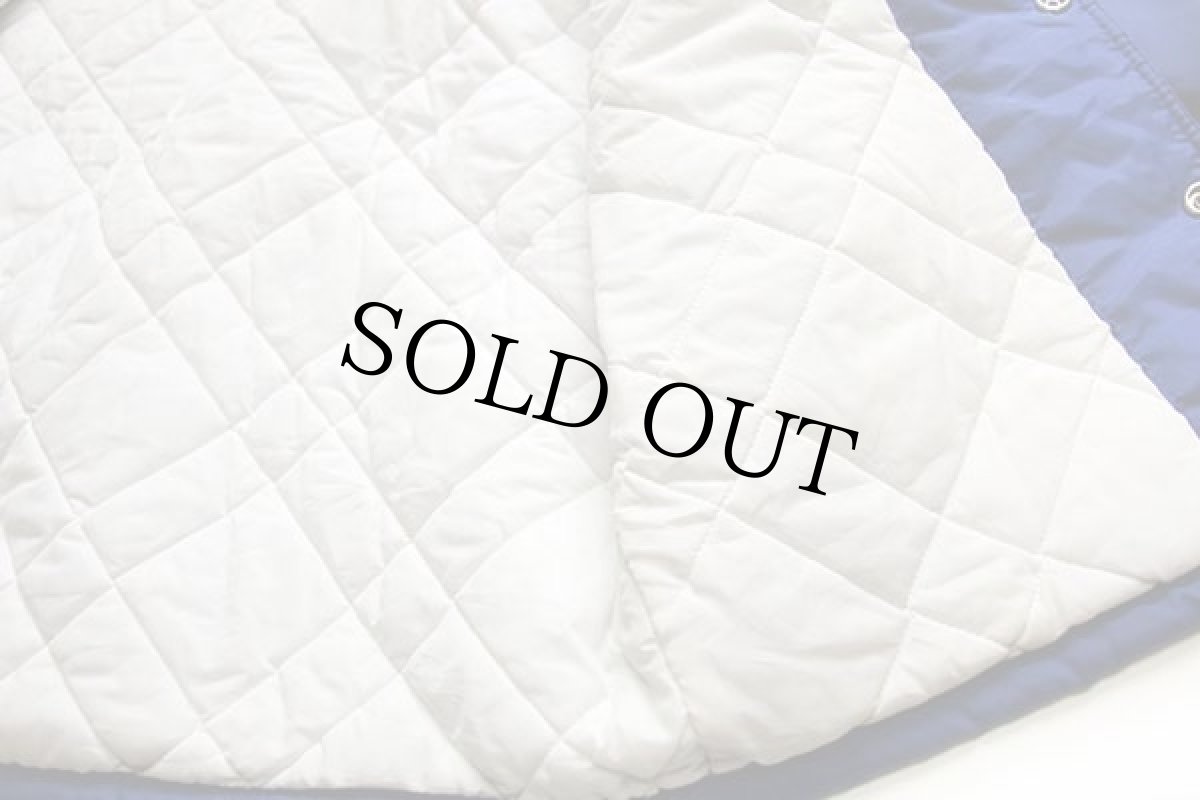 画像5: 90s カナダ製 ASTRO 38 刺繍 キルティングライナー ナイロン コーチジャケット 青 38 (5)