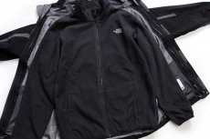 画像5: THE NORTH FACEノースフェイス HYVENT フリースライナー付き ナイロンパーカー 黒×グレー BOY'S XL (5)