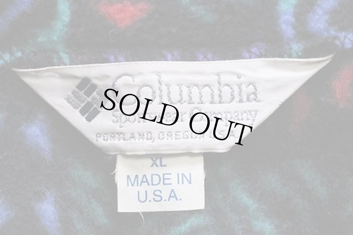 画像4: 90s USA製 Columbiaコロンビア 総柄 ライナー フリースジャケット XL (4)