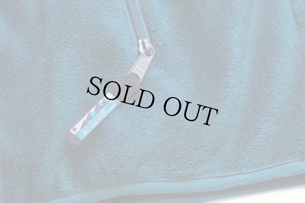 画像5: 80s USA製 EddieBauerエディーバウアー ハーフジップ プルオーバー POLARTEC フリース 緑×紫 XL (5)