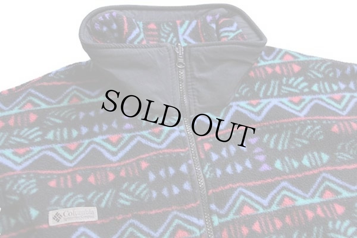 画像3: 90s USA製 Columbiaコロンビア 総柄 ライナー フリースジャケット XL (3)