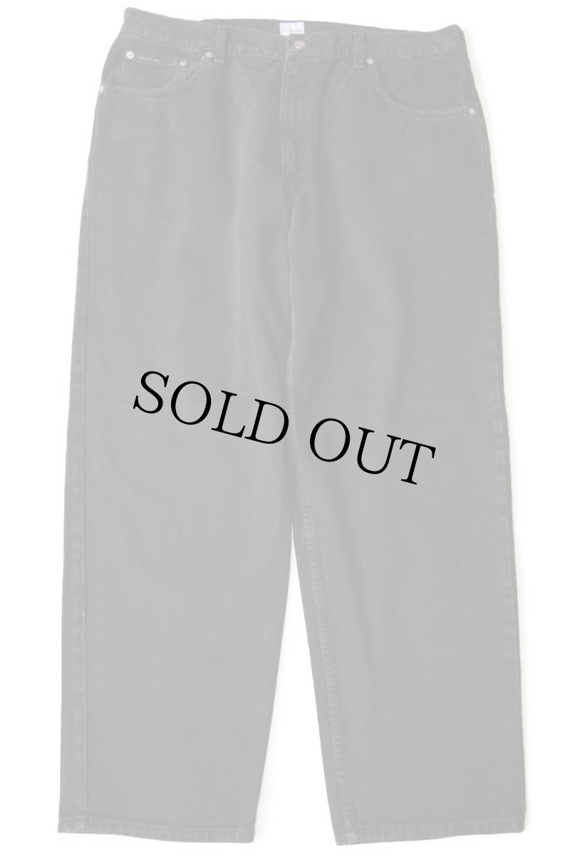 画像2: 90s メキシコ製 Calvin Kleinカルバンクライン EASY FIT ブラック デニムパンツ 後染め w38 (2)