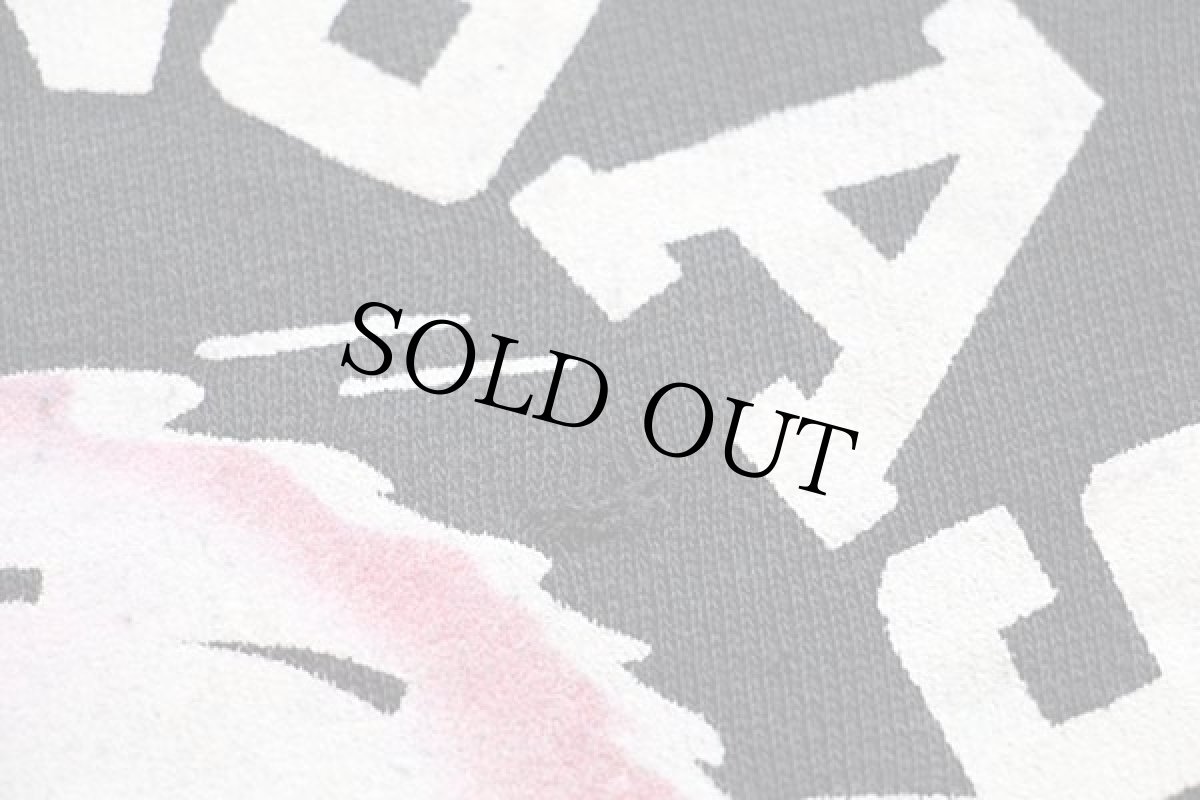 画像7: 60s ARKANSAS RAZORBACKS イノシシ カラーフロッキープリント コットン スウェット 黒 (7)