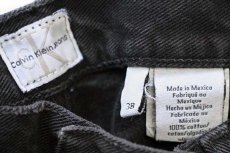 画像6: 90s メキシコ製 Calvin Kleinカルバンクライン EASY FIT ブラック デニムパンツ 後染め w38 (6)