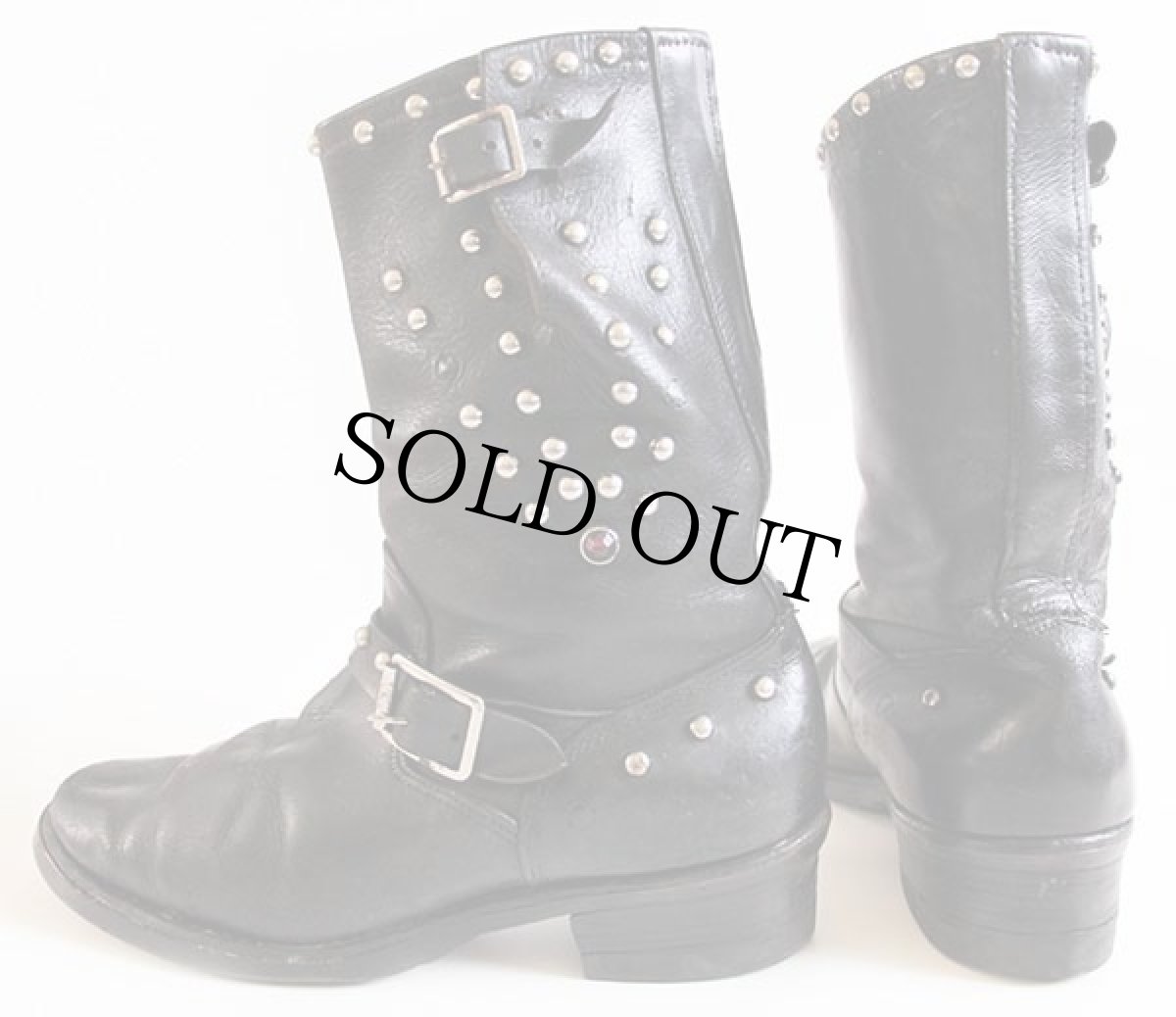 画像2: 50s MONTGOMERY WARD POWR HOUSEパワーハウス スタッズ付き エンジニアブーツ 黒 (2)