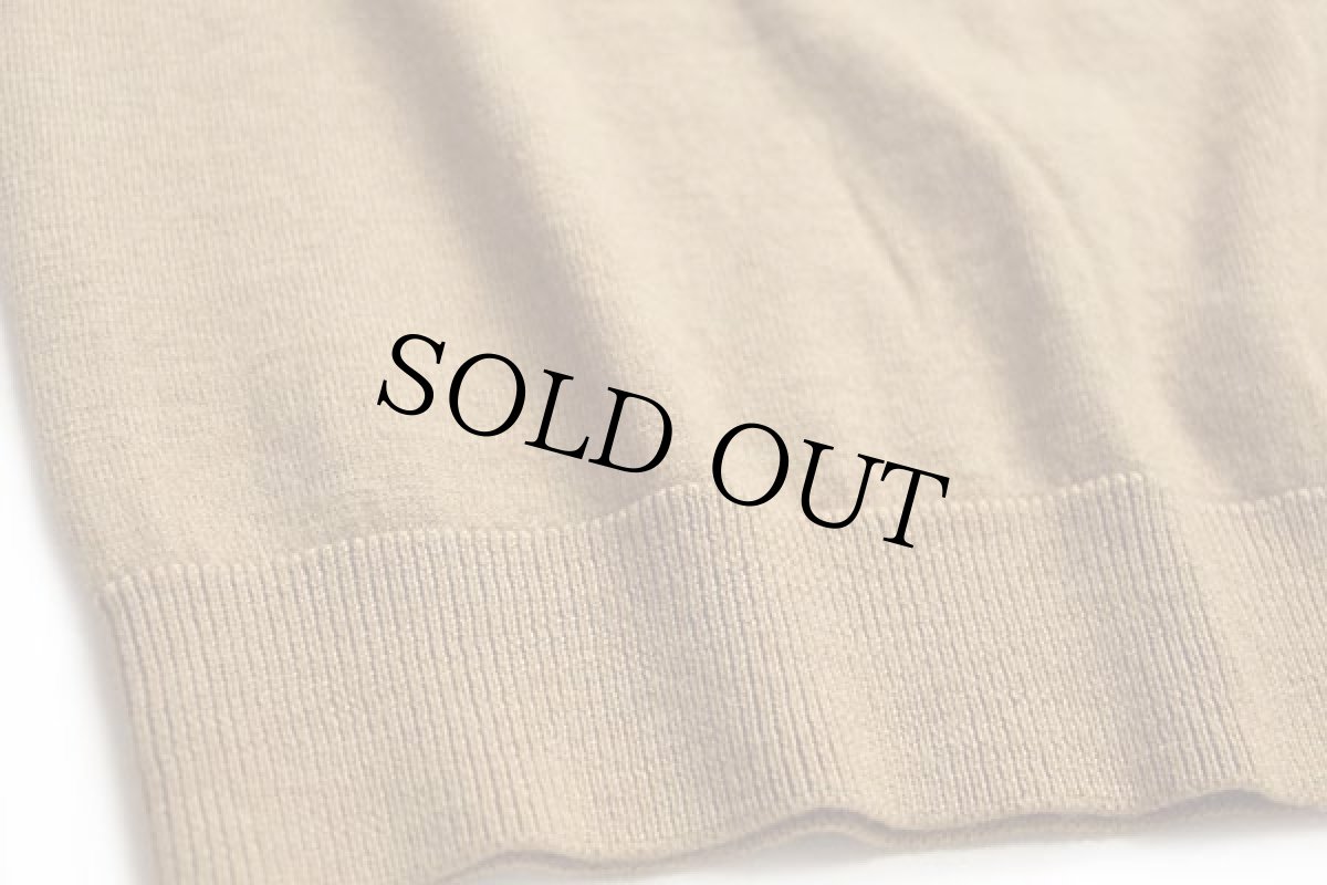 画像5: オーストラリア製 MURANO 無地 モックネック メリノウールニット セーター 薄茶 S (5)