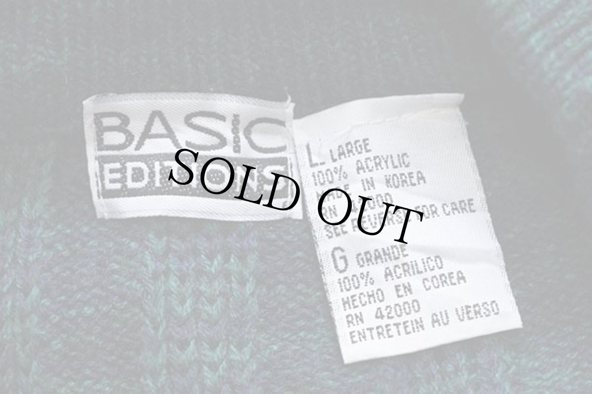 画像4: 90s BASIC EDITIONS アクリルニット カーディガン ミックス L (4)