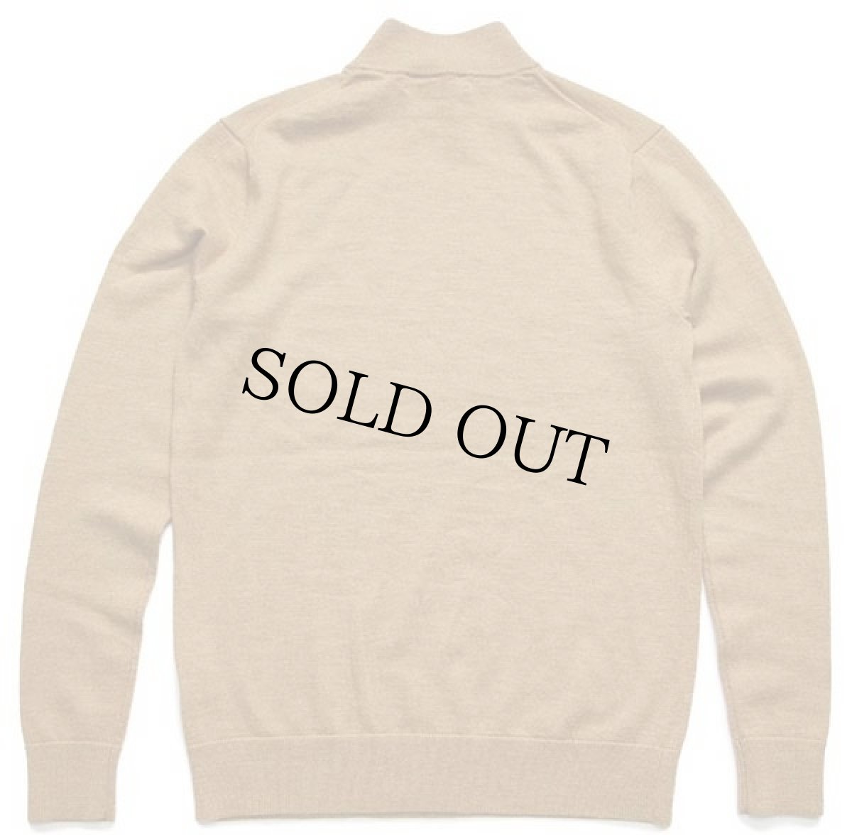 画像2: オーストラリア製 MURANO 無地 モックネック メリノウールニット セーター 薄茶 S (2)