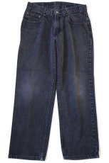 画像2: 00s USA製 Levi'sリーバイス 550 ブラック デニムパンツ w31 L27 HUSKY★112 (2)