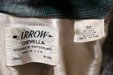 画像3: 60s USA製 ARROW CHEVELLA オンブレチェック レーヨン オープンカラーシャツ S (3)