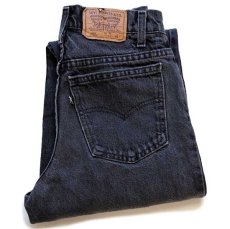 画像1: 90s USA製 Levi'sリーバイス 550 ブラック デニムパンツ w27 L30 STUDENT★114 (1)