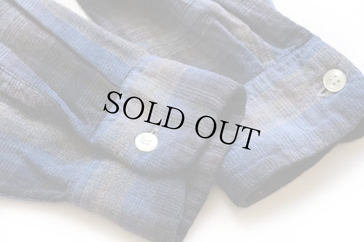 画像5: 60s PENNEY'S TOWNCRAFT オンブレチェック レーヨン オープンカラーシャツ M (5)