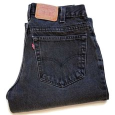 画像1: 00s USA製 Levi'sリーバイス 550 ブラック デニムパンツ w31 L27 HUSKY★112 (1)