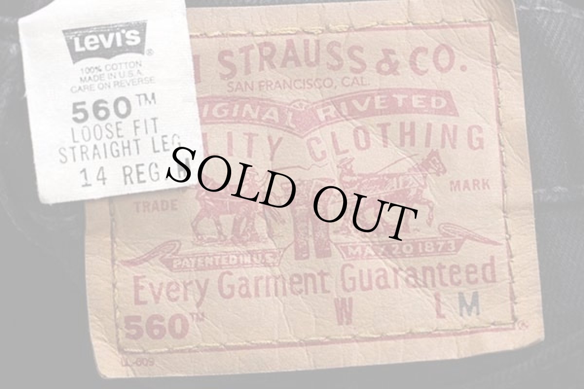 画像6: 90s USA製 Levi'sリーバイス 560 ブラック デニムパンツ 14 REG.M★20 (6)