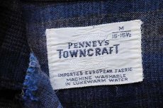 画像3: 60s PENNEY'S TOWNCRAFT オンブレチェック レーヨン オープンカラーシャツ M (3)