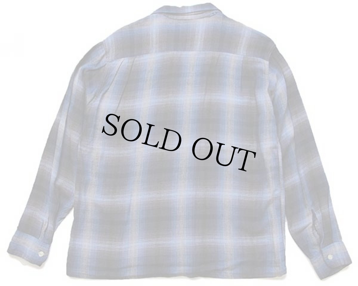 画像2: 60s PENNEY'S TOWNCRAFT オンブレチェック レーヨン オープンカラーシャツ M (2)