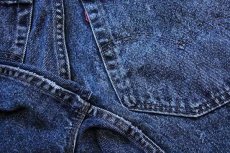 画像7: 90s USA製 Levi'sリーバイス 550 ケミカルウォッシュ カラーデニムパンツ 紺 w38 L32★アシッド (7)