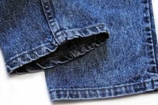 画像8: 90s USA製 Levi'sリーバイス 550 ケミカルウォッシュ カラーデニムパンツ 紺 w38 L32★アシッド (8)