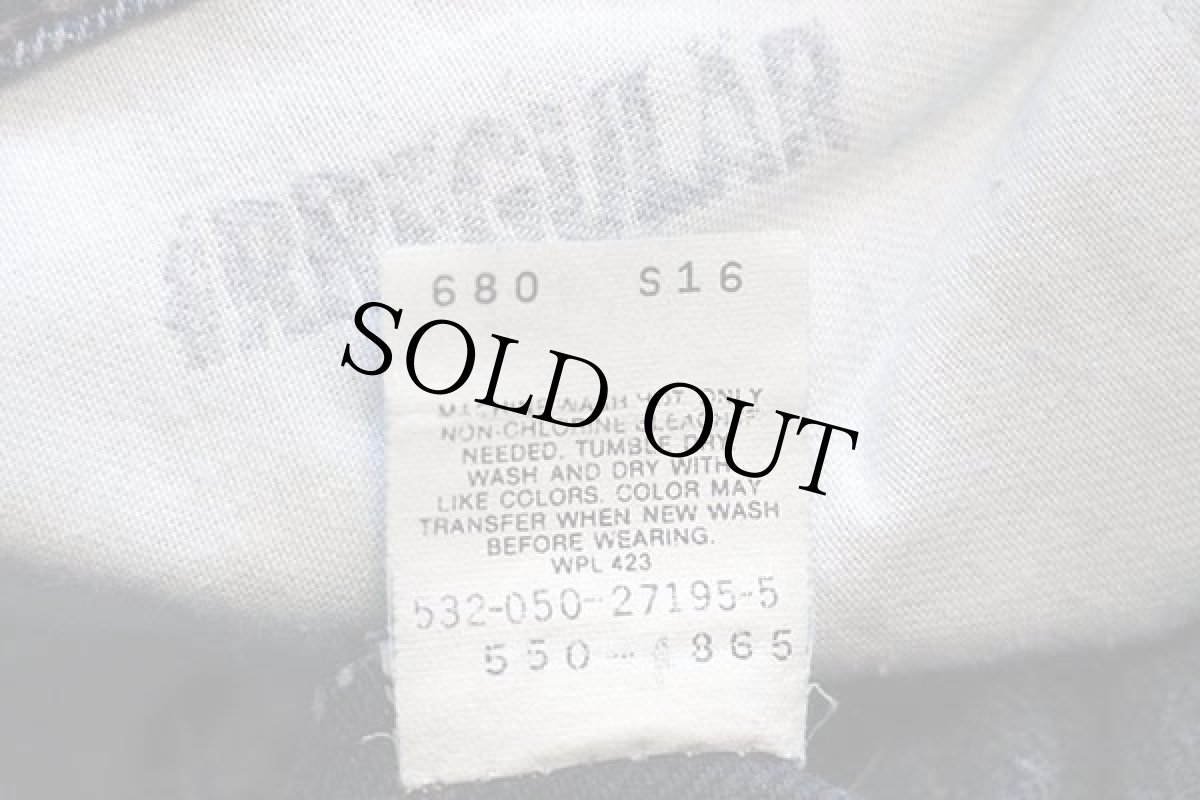 画像6: 90s USA製 Levi'sリーバイス 550 ケミカルウォッシュ カラーデニムパンツ 紺 w38 L32★アシッド (6)